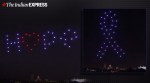Spain, Madrid, Drone, Drone tribute, Madrid COVID-19 drone tribute, Madrid COVID-19 tribute, Trending news, Indian Express news