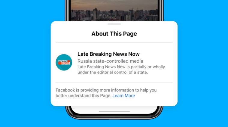 facebook, facebook lable pages, facebook lable state-controlled media, facebook Donald trump, China Xinhua, Russia Today
