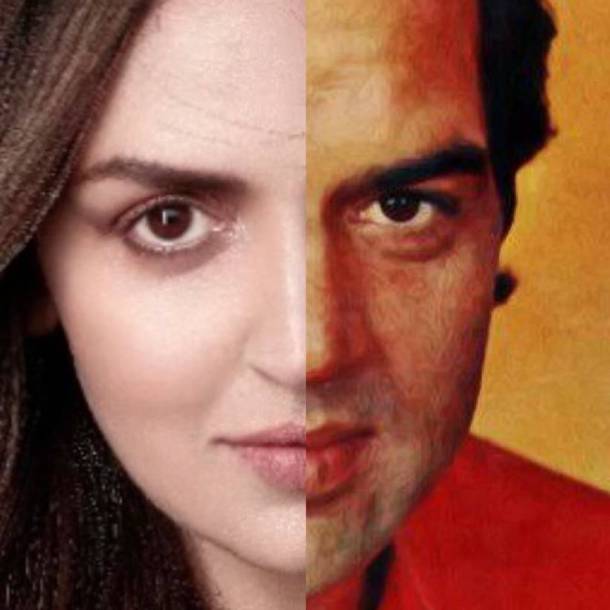 esha deol with dharmendra