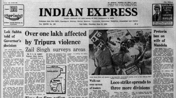 Forty Years Ago June 12 1980 Tripura On The Boil The Indian Express