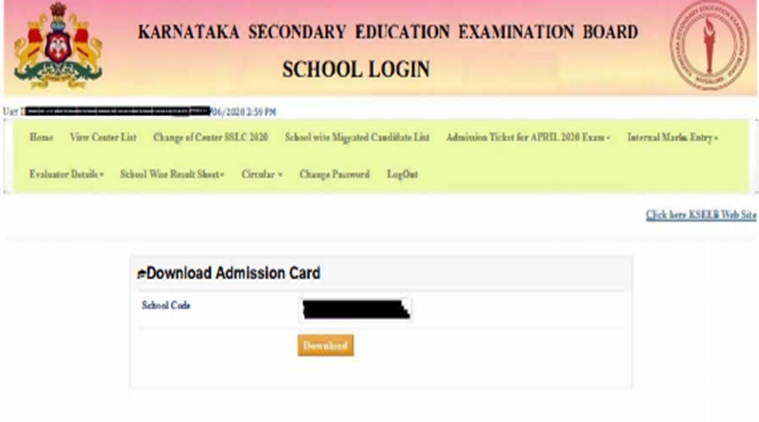 Karnataka Kseeb Sslc Admit Cards Released Exams From June 25 Education News The Indian Express