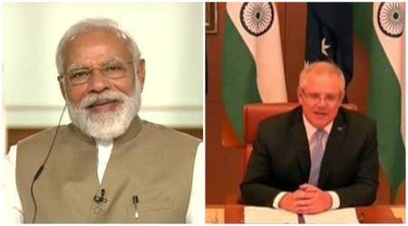 PM Modi, Modi-morrison talks, India-Australia, Modi-morrison virtual summit, india Australia ties, India news, Indian express