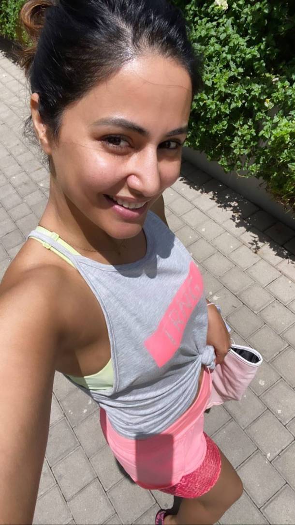 hina khan workout
