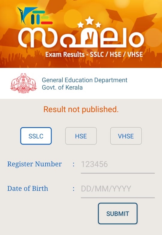 How to check SSLC result via Saphalam app 