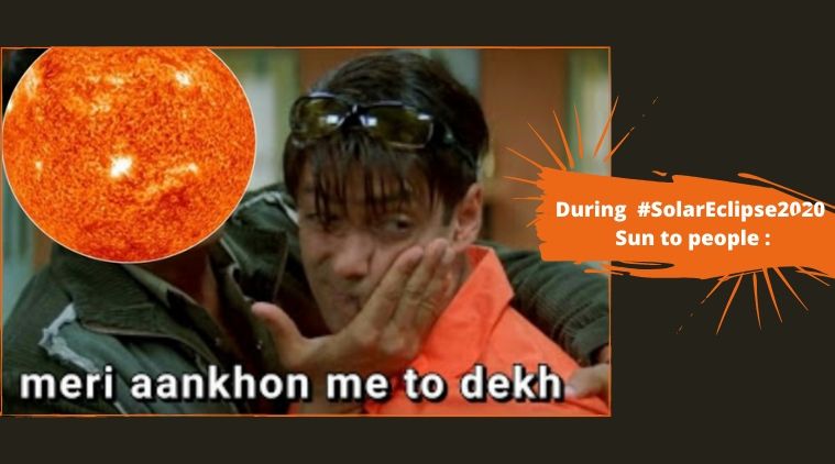 Memes and jokes flood social media as country witnesses solar eclipse |  Trending News,The Indian Express