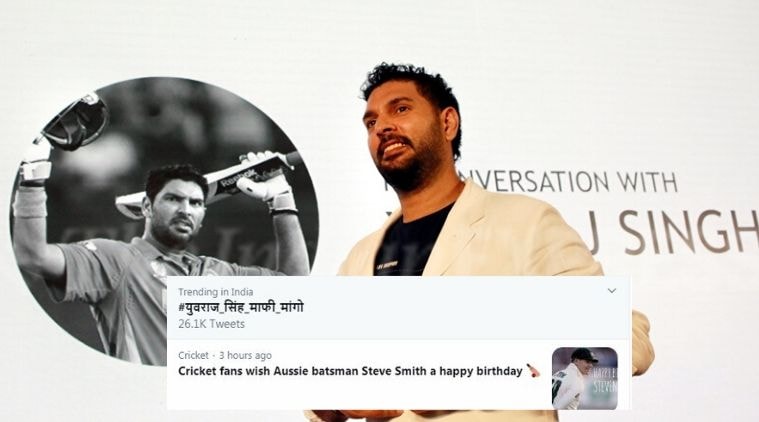 Yuvraj Singh trends, Yuvraj Singh casteist remark, Apology from Yuvraj Singh, Yuvraj Singh Bhangi remark, Yuvraj Singh twitter trend