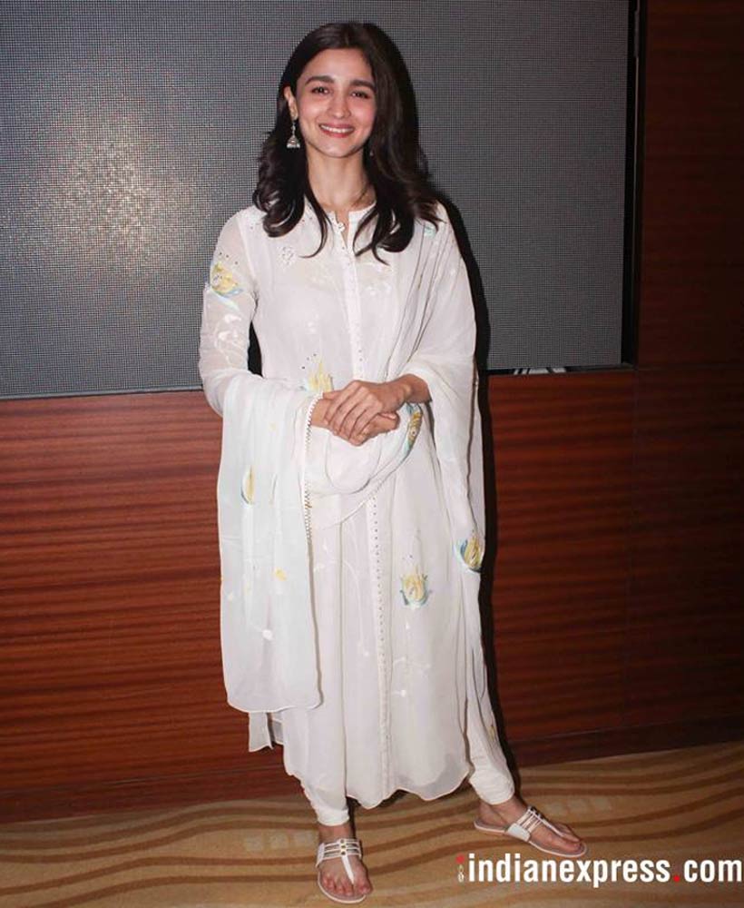 Alia bhatt in white salwar suit fashion