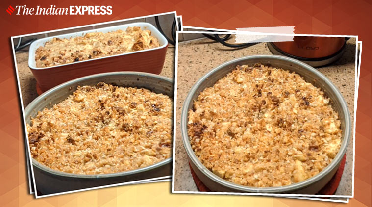 Use leftover bread for this easy eggless apple crumble tonight | Lifestyle News,The Indian Express
