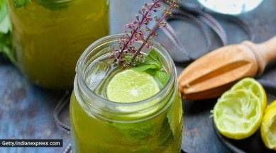 Basil shikanji, easy summer drinks, easy recipes, amrita kaur instagram, ayurveda, pitta recipes, indianexpress.com, indianexpress,
