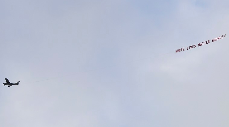 ‘White Lives Matter’ plane banner overshadows Manchester City’s 5-0 win over Burnley