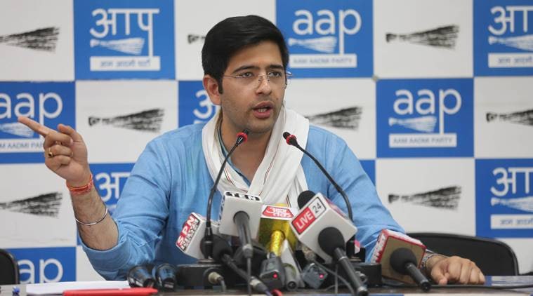 Coronavirus isolation rules, Raghav Chadha, Aam Aadmi Party, Delhi news, indian express news