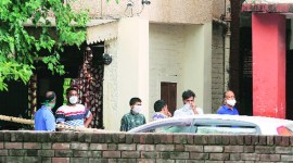 Students from Bapu Dham Colony claim they were stopped from entering Police Lines-26