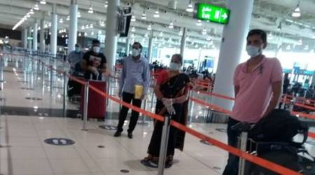 Ruckus at goa airport, dabolim airport, vande bharat, quarantine for vande bharat passengers, goa coronavirus updates, goa news, indian express