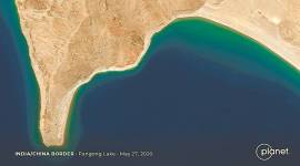india china border satellite image, Pangong Tso satellite image, india china military satellite image, Pangong bank, Chinese Status quo, India china standoff