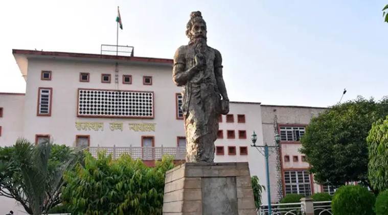 rajasthan high court, statue of manu, manu statue, rajasthan hc Manu statue, indian express