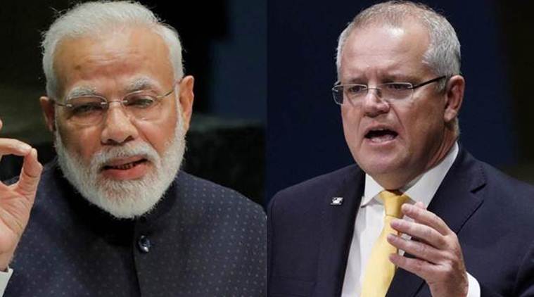  Modi-Morrison virtual summit, virtual summit, Narendra Modi Scott Morrison virtual summit, Indian express