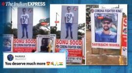 Sonu Sood, Sonu Sood worshipped, Sonu Sood poster worship, Sonu Sood ‘Ghar Bhejo’ project, Migrant workers, Bhubaneswar, Odisha, Trending news, Indian Express news.