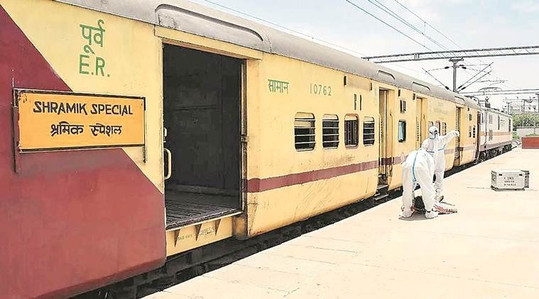 coronavirus in gujarat, coronavirus lockdown in gujarat, shramik trains, manipur madrassa students stranded in gujarat, Darul Uloom Baroda, manipur students leftb stranded on paltform, indian express news