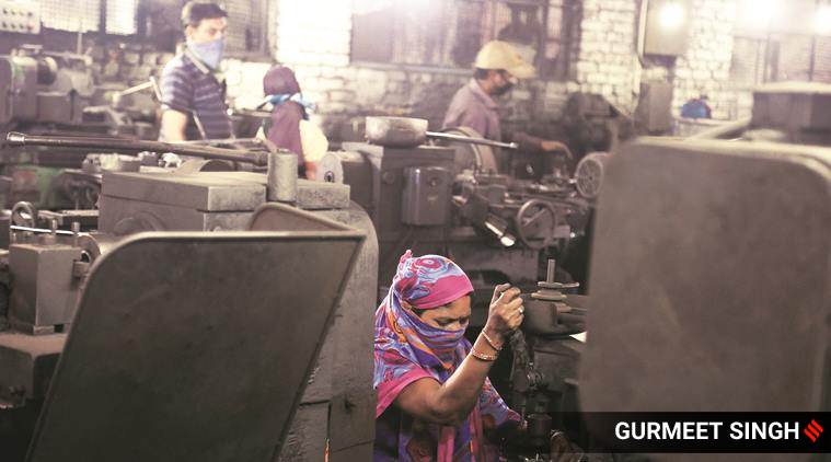 factory workers, industrial output