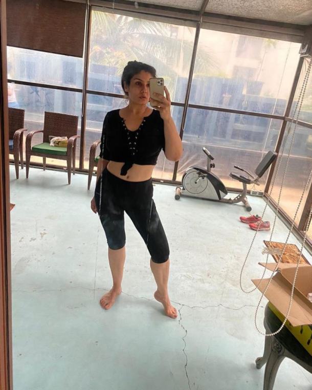 raveena tandon workout