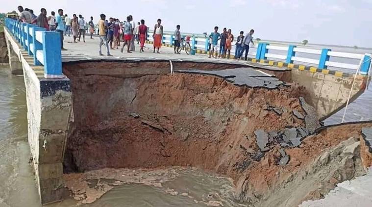 Bihar bridge collapses, Gopalganj bridge collapses, Nitish Kumar, Tejashwi Yadav, Madan Mohan Jha, Bihar news, Indian express