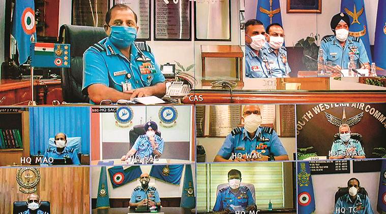 Ladakh standoff, India China standoff, Indian Air Force, china India Line of Actual Controlm, air force biannual conference, Air Chief Marshal R K S Bhadauria, India express