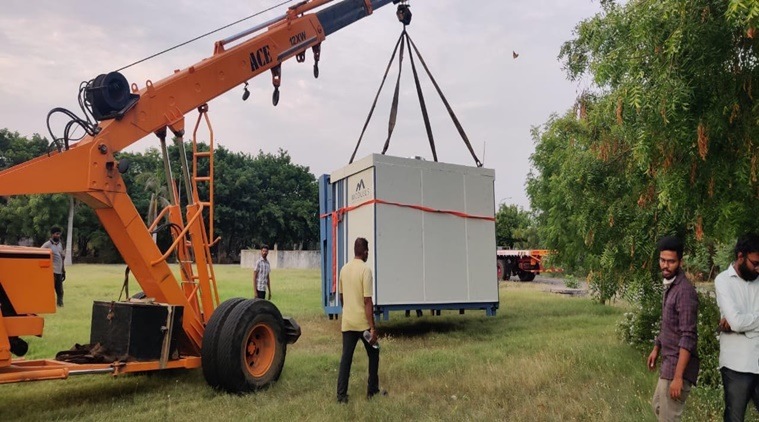 iit madras, startup , iit startup, start up india, iit madras startup, foldable hospital, portable hospital isolation ward, education news