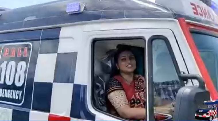 Rk Roja Xxx Videos - AP: Nagari legislator Roja drives new ambulance, poses for photos, delays  deployment | India News,The Indian Express