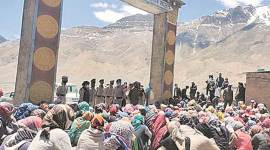 Kaza residents booked, Kaza Mahila Mandal, Kaza women protesting against agriculture minister,