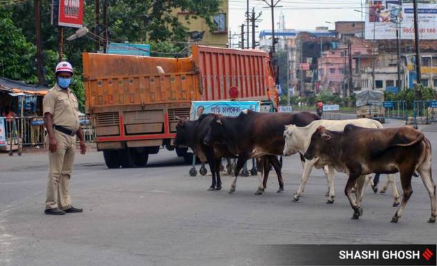 Deserted roads, quiet flyovers mark this week's first day of lockdown in Kolkata
