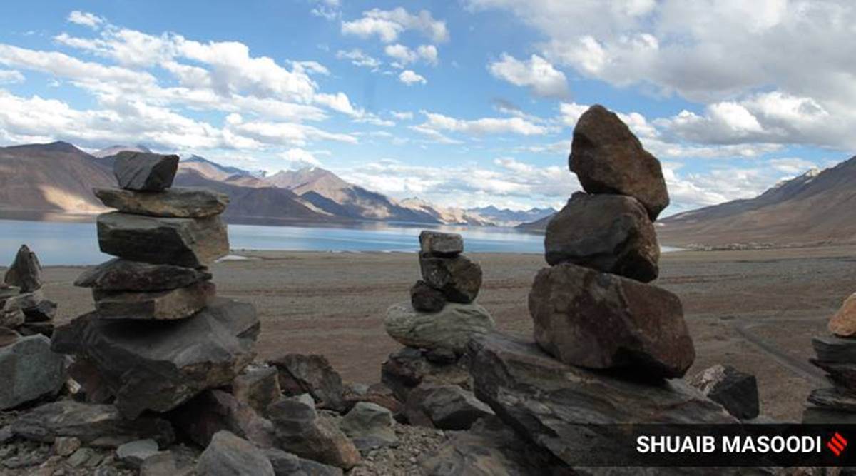 Pangong Tso, an endorheic lake, is 135 km long, of which more than two-thirds is under Chinese control. 