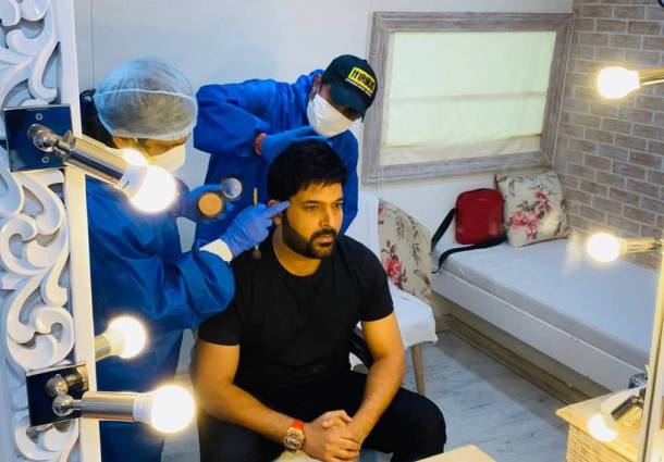 kapil sharma on the sets of the kapil sharma show