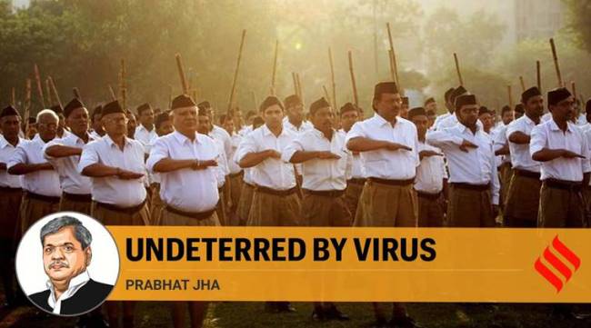 rss, rss relief work, rss covid relief work, covid relief work india, Prabhat Jha writes, BJP Prabhat Jha's column, coronavirus india news, swayamsevaks, Indian express opinion