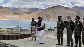 Rajnath Singh, Rajnath Singh visits Lakadh, India china border dispute, Rajnath Singh on border tensions, India news, Indian express