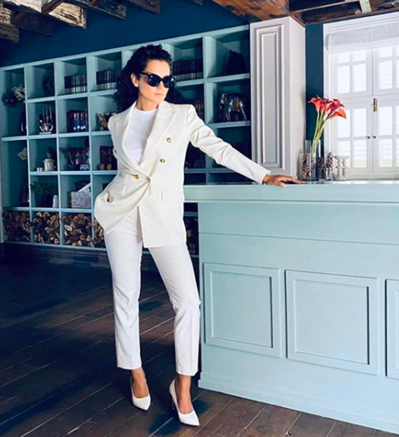 Kangana Ranaut's pantsuit has us convinced to go with the serene hues of  baby pink this season