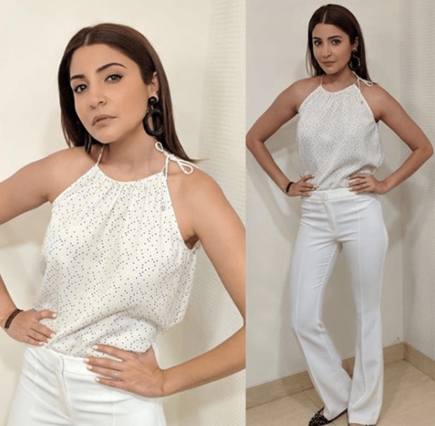 anushka sharma in white top