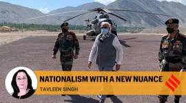 narendra modi, pm modi, modi in ladakh, india china border dispute, india china border news, modi in leh, galwan clashes, modi meets galwan soldiers, coronavirus latest updates, tavleen singh