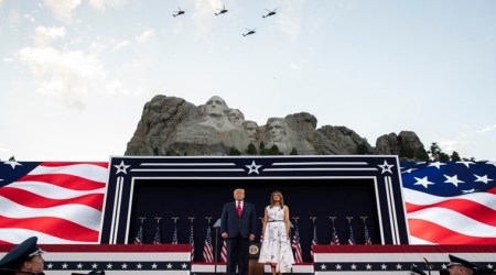 Donald Trump, Melania Trump, Mount Rushmore, Election Campaign