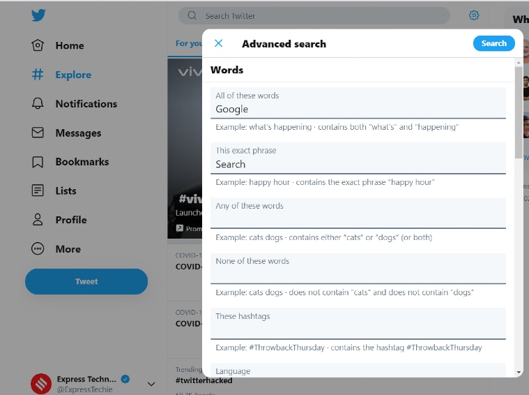 How to use Twitter’s advanced search option | Technology News - The