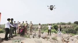 Aerial seeding to increase green cover in Aravallis