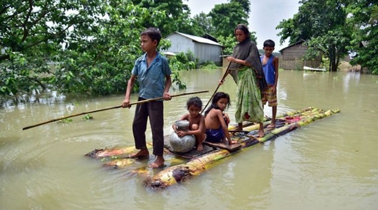 assam floods, assam floods deaths, assam landslide death, assam floods people displaced, assam floods latest news