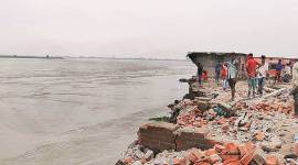 Kosi floodwaters, Kosi floodwaters Bhagalpur, Bhagalpur Kosi river, Bhagalpur coronavirus cases, Bhagalpur covid cases, India news, Indian Express