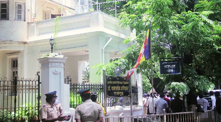 udhav thackeray, br ambedkar residence, br ambedkar resudence vandalised, Rajgruha mumbai, br ambedkar mumbai residence vandalised, indian express news