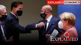 EU covid recovery deal, EU recovery deal, European Union, Angela Merkel, Emmanuel Macron, EU economy covid, indian express, express explained