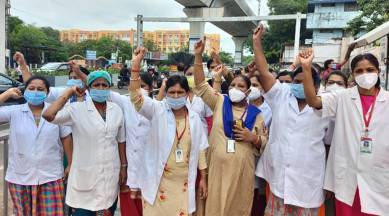 Hyderabad: Contract nurses at Gandhi hospital go on strike