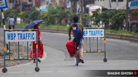 Deserted roads, quiet flyovers mark this week's first day of lockdown in Kolkata