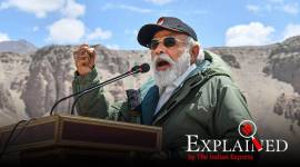 pm modi in leh, modi in leh, india china border news, modi on china, india china news, galwan faceoff, indian express