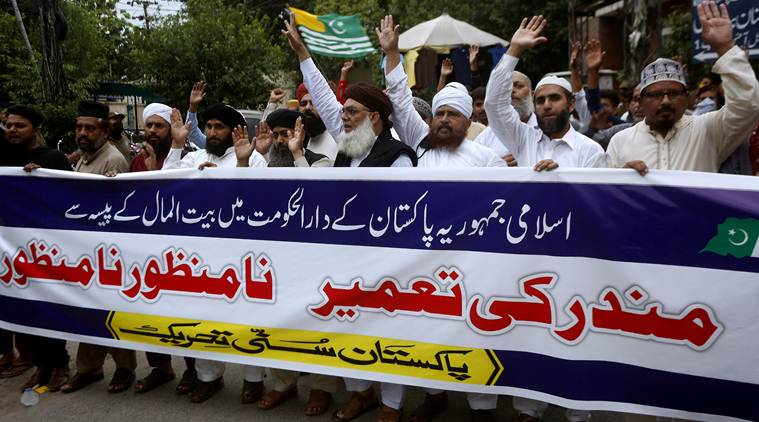 islamabad hindu temple, hindu temple protest, pakistani hindus