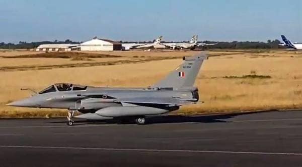 Rafale, Rafale aircraft, Rafale aircraft leave for India, air force station ambala, Merignac airbase, dassault, Golden Arrows’ squadron, rajnath singh, rafale jet deal, indian express