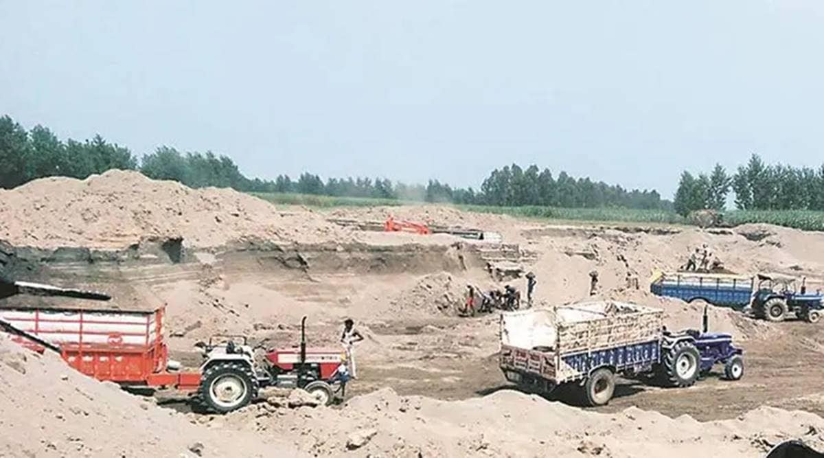 illegal sand mining, Villagers protest, Mohali news, Punjab news, Indian express news